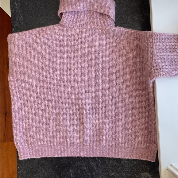 NWT Fisherman Out of Ireland Pink Wool Turtleneck Sweater Women’s Ex-Large (XL) - Picture 3 of 10